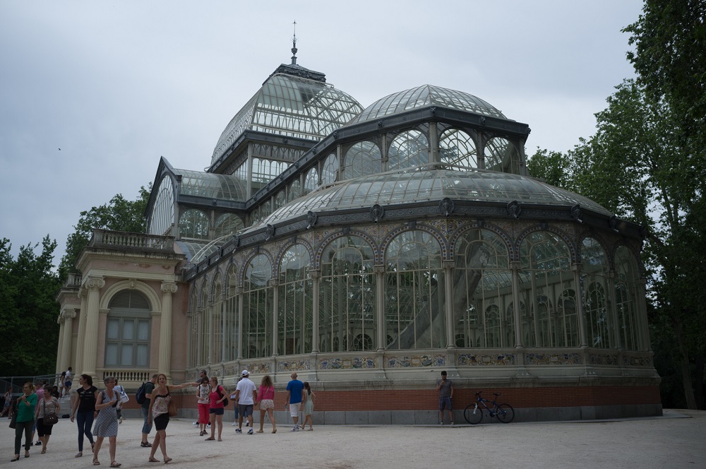 Palacio Cristal, Retiro, Madrid Het kristal paleis (Palacio Cristal) in het Retiro park, te Madrid