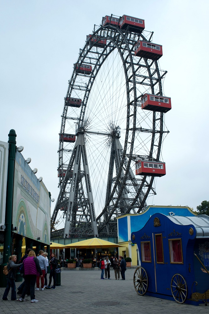 Het reuzenrad uit 1897 in het Prater te Wenen